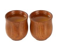 Générique Wooden Cup - Handmade Retro Wood Mugs | Household Vintage Mug | 2 Pieces Retro Wood Cup | Beverage Coffee Tea For Cafe Countertop Coffee Tea Espresso Latte Wine Milk Party Kitchen Dining