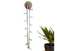 Générique Wooden Desk Clock - Handmade Timing Chain Figurine, Natural Wood Design with Creative Mechanical Style for Decorative Display Desktop Clock Ornament with Artistic Craftsmanship 19.69 inches