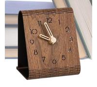 Générique Wooden Desk Clock - Silent Walnut Tabletop & Bedside Timepiece