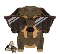 Générique Wooden Dog Glasses Holder - 15*8*8.5cm Adorable Wooden Animal Eyeglass Holder Stand | Decorative Accessories German Shepherd Sausage Dog Shape Sunglasses Holders Home Decor