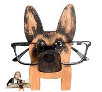 Générique Wooden Dog Glasses Holder - 15*8*8.5cm Adorable Wooden Animal Eyeglass Holder Stand | Decorative Accessories German Shepherd Sausage Dog Shape Sunglasses Holders Home Decor