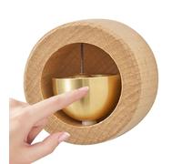 Générique Wooden Doorbell, Magnetic Bell, Rustic Doorbell, Home Decor, Pleasant Sound, Easy Installation, Natural Wood Finish, Beech/Walnut, Ideal for Houses, Cafes, Studios, 1.97 inches