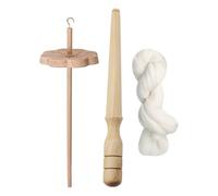 Générique Wooden Drop Spindle - Top Whorl Yarn Spinner Wheel, Durable Sewing Tool | Hobby Knitting Supply for Crocheting Weaving, Hand Equipment for Fiber Artists Thread Wool Cotton Flax Handmade C