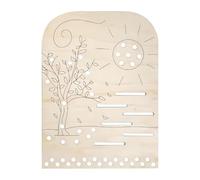 Générique Wooden Flower Display Board - Spring Floral Arrangement Holder, Home Decor Craft Stand, for Kids Grandma Use, Tabletop Decoration, Flower Arrangement Board for Birthday Mother's Day Party