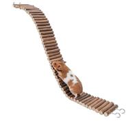 Générique Wooden Hamster Bridge - Bendable Small Animal Fence, Hamster Ladder Bridge | Small Pet Habitat Accessory, Decorative Playground Equipment for Mouse Chinchilla Sugar Glider Gerbil
