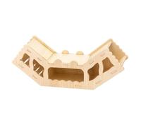 Générique Wooden Hamster Tunnel Natural Wooden Hollow Exploring Toy