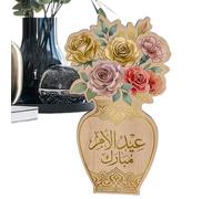Générique Wooden Holiday Decoration, Mothers Day Rustic, Medium Size for Celebration, Flower Pot Shaped Feature, Home Utility Category, Decoration for Women Mother Grandma Sister Daughter Wife Party