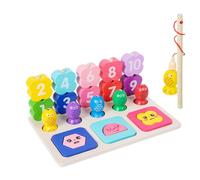 Générique Wooden Magnetic Fishing Game, Funny Wood Matching Board Toy, 21.8/14.2/8.5 inches, Early Learning Educational Set, Color Recognition Practice for Kids, Boys and Girls, Multicolor