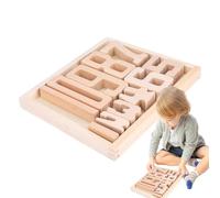 Générique Wooden, Math Learning Toys, Stacking Educational Set, Smooth Rounded Edges, Bright Color Design, Ideal for Preschool Activities and Early Home Education