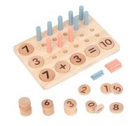 Générique Wooden Math Toy, Number Peg Board, 8.46x0.47x5.91 inches, Early Learning Game, Educational Counting Tool, Homeschool Material for Numbers Recognition Activity, Kids, Multicolor
