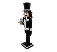 Générique Wooden Nutcracker Decor - Hand Painted Wedding Bride and Groom Nutcracker Figurine for Romantic Indoor Home Decoration, Newlywed Couple Keepsake Ornament