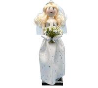 Générique Wooden Nutcracker Decor | Painted Wood Romantic Decoration | Wedding Nutcracker Figurine | Figures Premium Pine Wood Painted Soldier for Living Room Bedroom Office Desk Bookshelf Entrance