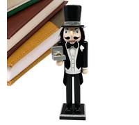 Générique Wooden Nutcracker Decor | Painted Wood Romantic Decoration | Wedding Nutcracker Figurine | Figures Premium Pine Wood Painted Soldier for Living Room Bedroom Office Desk Bookshelf Entrance