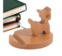 Générique Wooden Phone Holder - Phone Dock | Mobile Cradle, Stand Ornaments, Universal Office Desk Display Holders, Creative Craft, Stylish Desktop Ornament, Suitable for Smartphones and Tablets