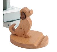 Générique Wooden Phone Holder - Phone Dock | Mobile Cradle, Stand Ornaments, Universal Office Desk Display Holders, Creative Craft, Stylish Desktop Ornament, Suitable for Smartphones and Tablets