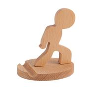 Générique Wooden Phone Holder - Phone Dock | Mobile Cradle, Stand Ornaments, Universal Office Desk Display Holders, Creative Craft, Stylish Desktop Ornament, Suitable for Smartphones and Tablets