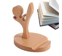 Générique Wooden Phone Holder Stand-Solid Beech Desktop Smartphone Dock, Cell Phone Support for Desk & Nightstand, Universal Tablet Stand for Home Office & Travel | for