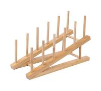 Générique Wooden Puzzle Storage Rack - Natural Wood 30x13cm | Puzzle Stand Display Shelf Organizer | Multifunctional Storage Rack for Kids Puzzles Crafts Kitchen Dish Racks for Home Use Display