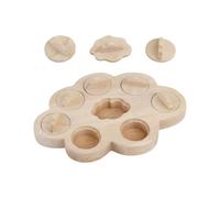Générique Wooden Rabbit Foraging Puzzle Toy - Interactive Treat Dispenser | Wooden Interactive Foraging Puzzle Toy For Rabbits & Guinea Pigs, Multi-Hole -Lid Treat Dispenser & Boredom Breaker Toy