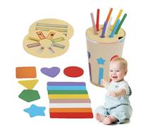 Générique Wooden Sensory Matching Games, Color Sorting Toy, Early Learning Activity Set, for Children Day, Birthday, Easter, Preschool, Daycare, Playroom, Kindergarten, 5.12x3.54x3.54 inches