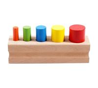 Générique Wooden Sensory Toys, Color Recognition Board, Cylinder Puzzle Game, Interactive Design, Fine Motor Skill Builder, Safe Material, Bright Pieces, Perfect for Toddler, Boys, Girls, Children