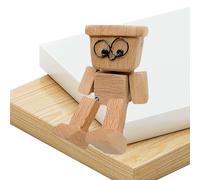 Générique Wooden Shaking Man Figurine - Handcrafted Toy, Decorative Item | Unique Design, Polished Natural Wood, Balancing Mechanism, Fun for Office Or Home, Ideal Gift for Craft Lovers