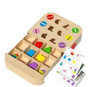 Générique Wooden Shape Sorter - Educational Color Matching Game Toy for Kids | Preschool Learning Activity, Durable 1100g Wooden Puzzle, Birthday Gift for Baby, Boy, Girl, Classroom Play,26x25x6cm