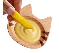 Générique Wooden Soy Sauce Dish, Cute Reusable Sushi Bowl, Durable Serving Dish with, Premium Natural Wood Material, Dishes with Charming Design, Tableware Accessory for Home Kitchen