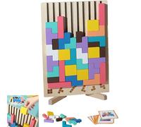 Générique Wooden Stacking Puzzle Toy, Woodens Stacking Toy Art, for Adults, Brain Teaser Game, Idea, Family Fun Activity, Eco-Friendly Mind Puzzle for Home Decor & Toys & Games (1Pcs)