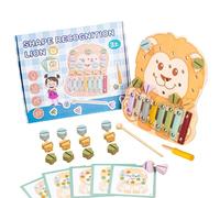 Générique Wooden Toys - Animal Shape Color Sorte | Preschool Learning Game for Fine Motor Skills, Handcrafted Cartoon Animal Shapes for Color Sorting, Sensory Development Toy for and Kids