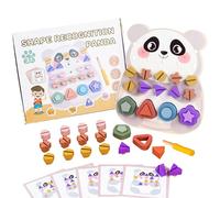 Générique Wooden Toys - Animal Shape Color Sorte | Preschool Learning Game for Fine Motor Skills, Handcrafted Cartoon Animal Shapes for Color Sorting, Sensory Development Toy for and Kids