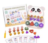 Générique Wooden Toys | Interactive Pattern Matching Game | Sensory Development Shape Sorter for & Preschoolers | Portable Educational Pegboard Travel Games for Boys & Girls, 1 Unit