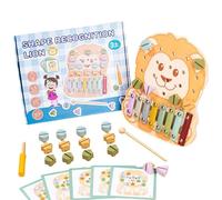 Générique Wooden Toys | Interactive Pattern Matching Game | Sensory Development Shape Sorter for & Preschoolers | Portable Educational Pegboard Travel Games for Boys & Girls, 1 Unit
