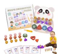 Générique Wooden Toys - Wood Screw Turning Shape Sorter | Shape Sorting Toy, Sensory Development Learning Game, Fine Motor Skill Educational Toy | for Kids Boys Preschool Travel Play