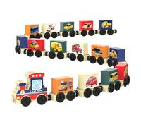 Générique Wooden Train Set -23x16x5.5cm Early Education Toys | Fine Motor Skills Toy | Engaging Visual Appeal for Boys Living Room Bedroom Favor Kindergarten Preschool School Homeschooling Birthday