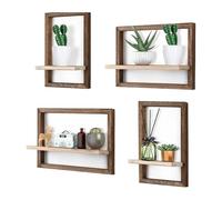 Générique Wooden Wall Mounted Shelves, Geometric Home Decor, Floating Wall Storage, Stylish Display Shelves, Best Square Floating Shelves Wooden Wall Mounted Floating Shelves for Stylish Home Decor