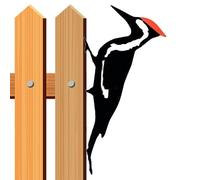 Générique Woodpecker Bird Decor, Simulated Hummingbird Metal Art, Decorative Outdoor Iron Garden Bird Decoration,Water Resistant, Perfect for Yard, Tree, Fence, Porch Railing, Mailbox