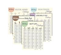 Générique Workout Posters, 30 Day Yoga Guide, Gym Training Charts, Fitness Wall Art, Exercise Motivation Prints for Beginners Seniors Home Living Room Meditation Personal Training