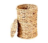 Générique Woven Trash Can - Water Hyacinth Gourd, Grass Garbage Basket, Stylish Eco Friendly Bin for Kitchen Entryway Apartment Dorm Office Restaurant Hotel, Sustainable Home Storage, Multi Color