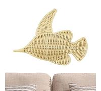 Générique Woven Wall Art, Nautical Crab Sculpture, Coastal Farmhouse Decor for Bathroom, Bedroom, Living Room, Rustic Beach Decoration with Handcrafted Details, Indoor Outdoor Accent for Housewarming