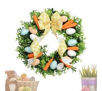 Générique Wreaths for Front Door - Easter Egg Carrot Design Garland 40cm | Festive Easter Door Wreath Decoration | Decorative Dooř Garland for Home Porch Wall Indoor Outdoor Holiday Family Gatherings