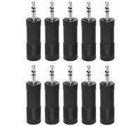 Générique *** X10-10 Pièces - Lot de 10 Adaptateurs Convertisseurs Audio Stéréo Fiche Jack 3,5 mm Mâle vers 6,35 mm Femelle - 3.5mm Male Prise 6.35mm - Adaptateur
