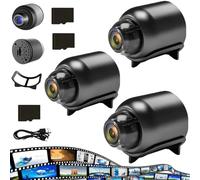 Générique X5 Wireless Indoor Security Camera, Mini 4g Wireless WiFi Camera HD, Zentaras Mini Camera, 1080p HD Hidden Camera with Night Vision for Home, Office, Car, Store (3 PCS + 64G)