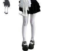 Générique Y2K Emo Patterned Funky Tights, Grunge Whimsical Leggings for Women - WhimsyTwee Scene Cute Harajuku Wind Stockings (Black,Taille unique)