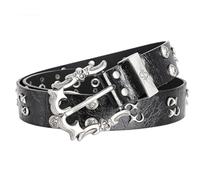 Générique Y2K Punk Rivet ceinture pour hommes et femmes clouté en cuir jean ceinture gothique Emo Street Style accessoire