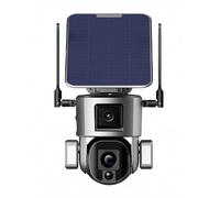 Générique Y5-Caméra Solaire 4K HD avec Vision Nocturne, Zoom Optique 10X, Voix Bidirectionnelle avec Panneau Solaire 5W, WIFI/4G