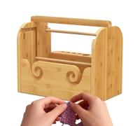 Générique Yarn Holder,Wooden Tangle-Free Organizer - Spindle Design