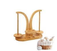 Générique Yarn Winder, Wooden Crochet Tool, Thread Roller,11.22x5.67x8.27 inches, Rotating Double Spindles, Smooth Manual, Ideal for Braiding Projects, Home Crafting, Handwork, Crocheting Use