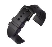 Générique YGUK0J Bracelet De Montre À Dégagement Rapide 18mm 19mm 20mm 21mm 22mm 24mm Bracelet En Caoutchouc De Silicone(Black -Black,20mm)