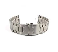Générique YGUK0J Bracelet De Montre En Acier Inoxydable 20mm 22mm Noir Argent Bracelet De Montre Double Presse Boucle De Sécurité Bracelet En Métal(Silver,20mm)